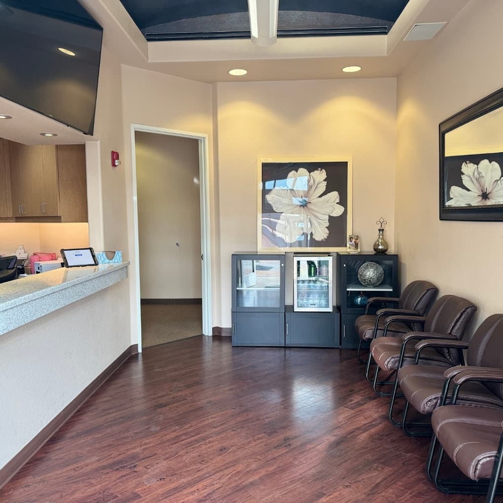 The Mountain View Smiles reception area