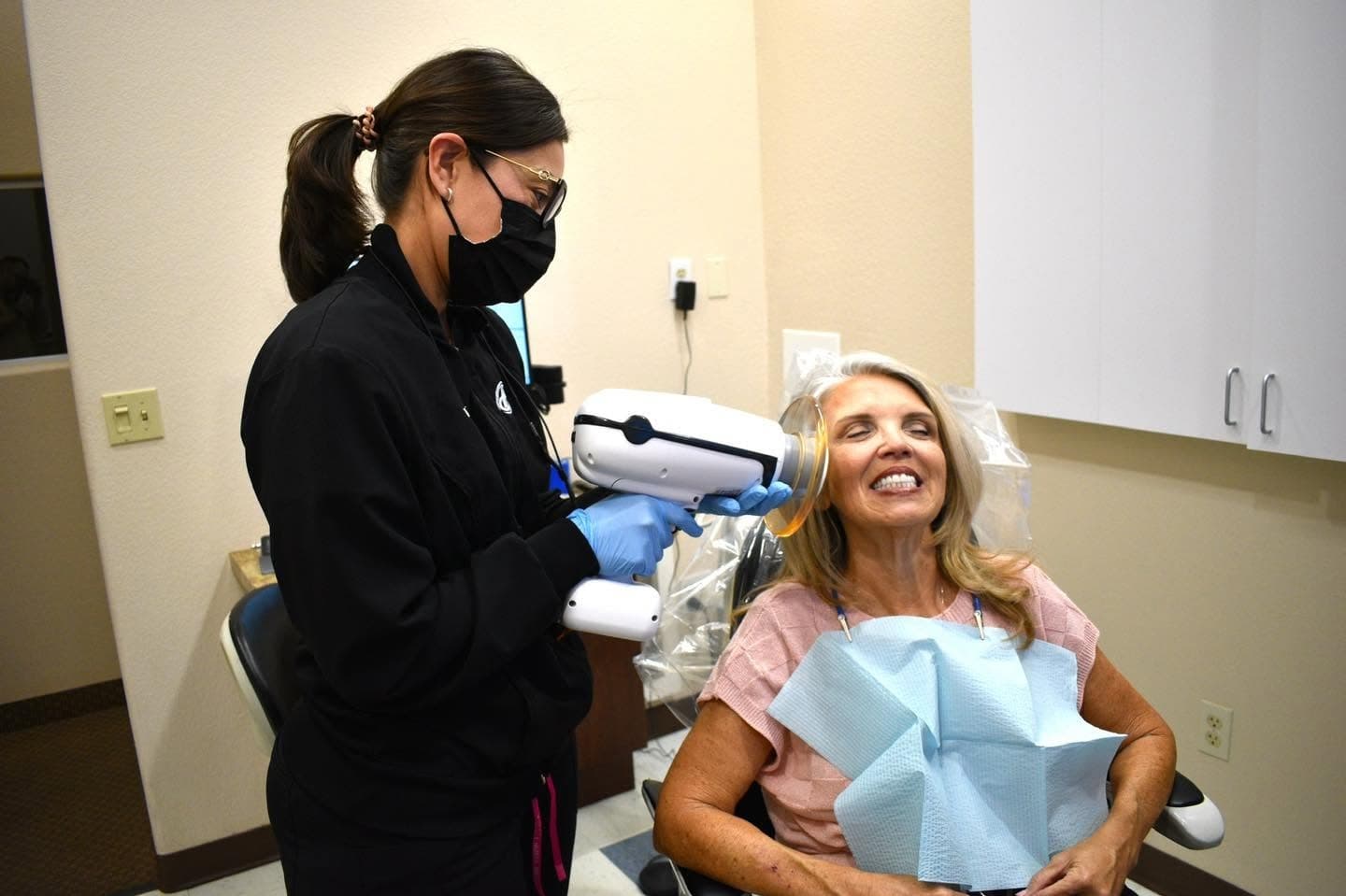 A smiling patient receiving attentive orthodontic care at Mountain View Smiles